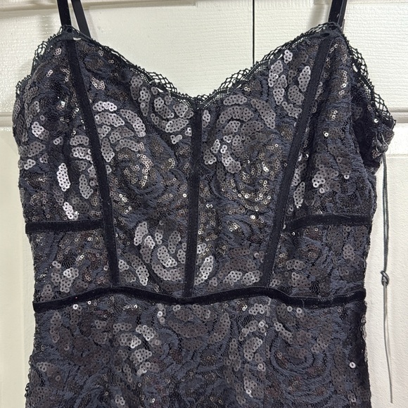 Idyllwind Black Sequin Mini Dress Sz SM - Picture 3 of 4